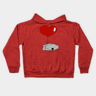 Heart Balloon Koala Kids Hoodie